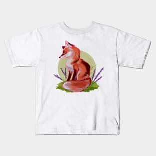 Lavendar Fox Kids T-Shirt